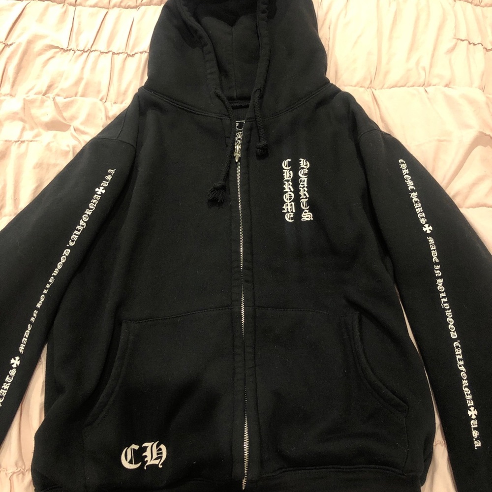 CHROME HEARTS RARE Thermal Zipup Cross Hoodie